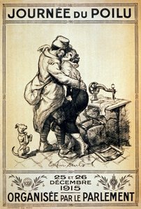 Enfin seuls - Jour du Poilu, 1915 - Adolphe Leon Willette